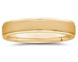 5 mm Brushed Center Comfort-Fit Men's Wedding Band in 14k Yellow Gold