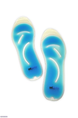 Gel Filled Foot Massage Insoles (Medium UK 5-9, Euro 38-43, US 7-11) Blue