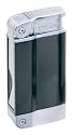 Colibri Zephyr Black Anodized/Polished Silver Cigar Lighter (QTR224001)