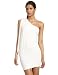 David Lerner Women's One Shoulder Drape Dress, White, Small