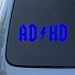 AD-HD - Vinyl Car Decal Sticker #1691 | Vinyl Color: Blue