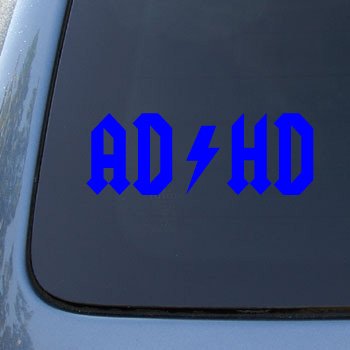 Cover image : AD-HD - Vinyl Car Decal Sticker #1691 | Vinyl Color: Blue