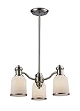 Landmark 66162-3 Brooksdale 3-Light Chandelier, 10-Inch, Satin Nickel
