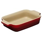 LeCreusetStoneware7by5-InchRectangularDish,Red