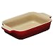 Le Creuset Stoneware 7 by 5-Inch Rectangular Dish, Red