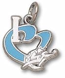 Washington Wizards 1/2 I Heart Logo Enamel Charm - Sterling Silver Jewelry