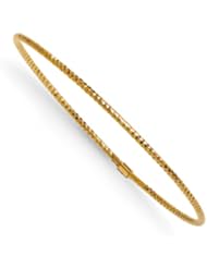 Leslies 14K Diamond-cut Slip-On Bangle