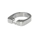 316L Stainless Steel Ring with Cubic Zirconia, Width: 5mm, Sizes: 5.0-10.0