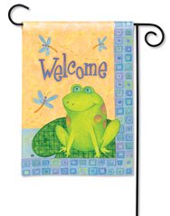 Toadilly Welcome Garden Flag