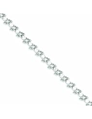 Genuine .925 Sterling Silver Cz Bracelet 13.5 Grams . 100% Satisfaction Guaranteed.