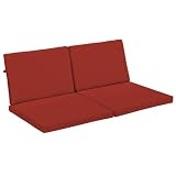 Strathwood Falkner 2-Seater Deep Lounge Sofa Polyester Cushions, Set of 4, Solid Red