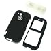 PCMICROSTORE Brand Kyocera Wild Card / Lingo / M1000 Solid Black Snap-On Case Cover with Removable Swivel Belt Clip