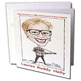 Londons Times Funny Panel Hollywood Cartoons - Lauren Buddy Holly - Greeting Cards-12 Greeting Cards with envelopes