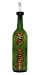 ArtisanStreet's Green Glass Olive Oil Bottle. Hand Painted with Green Olives Design. Olive Oil Written on Bottle. Features Open & Close Spout. Made to Order, Signed by Artisan.