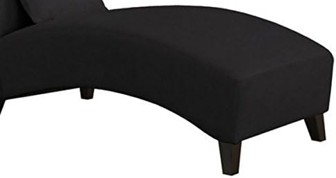 Modern Chaise Lounge Chair - This Polyester Microfiber Upholstered Lounger Is Perfect for Your Home or Office - Put This Accent Sofa Furniture in the Bedroom or Living Room - Gift - Free Decor Pillow!