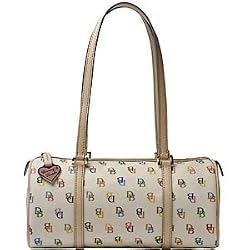 Dooney Bourke IT Barrel Satchel Bag with Heart Charm White