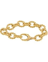 Jewelplus Gold Plated Sterling Silver Link Bracelet Sterling Silver 07.50 Inch