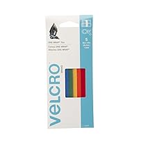 VELCRO Brand - ONE-WRAP Cable Management, Self Gripping Cable Ties, Reusable, 8