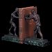 Designer Style Mythological Figure Atlas Solid Brass Finished in Bronze Bookends on Marble