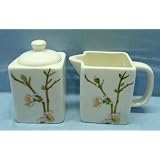 Corelle Cherry Blossom Sugar and Creamer by