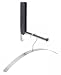 Folding Wall Hook (Silver and Black) (10.04