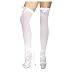 Nylonstr�mpfe Kniestr�mpfe Str�mpfe wei� mit Schleife Gr. Standard Nylon Knie Strumpf Overknee Halterlos
