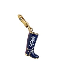 Authentic Juicy Couture 2012 - British / English Navy Blue Rain Boot - Gold Plated Charm