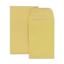 Quality Park 20lb Brown Kraft #3 Coin/Small Parts Envelopes 500 Count (50260)