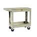 Office Products : RUBBERMAID / RUB450088BG / Heavy-Duty Utility Cart, Two Shelves, 400lb Capacity, 18w x 39d x 33h, Beige / Sold as 1 EA
