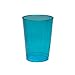 Party Essentials Hard Plastic 10-Ounce Party Cups and Tall Tumblers, Neon Blue, 25-Count