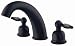 Danze D302550BS Tiburon Double Handle Roman Tub with Salve and Lever Handles, Black S...