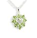 3.6cttw Genuine Green Peridot Knotted Sterling Silver Heart Pendant with 18 Necklace