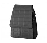 Black Large Square Quilt Backpack Diaper Bag
