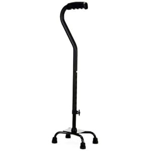 【クリックで詳細表示】アルミ製4点支柱杖 30シリーズ OT-304ブラック