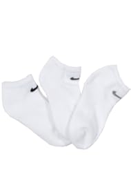 Nike Kids Swoosh Logo Low Cut Socks (3 Pairs) White, 7-10 Shoe/ 4-5 Sock (Toddler/Kids)