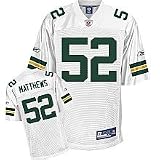 Reebok Green Bay Packers Clay Matthews Replica White Jersey Medium