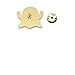 Last Valentine Emoji Icons Ghost Lapel Pin Nickel Plated Color White Enamel Pin