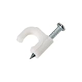 valley-ent.com 100 Pack White Plastic Coax Cable Clips RG6 1