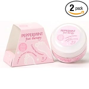 Peppermint By Upper Canada Peppermint Foot Therapy Cracked Heel Treatment with Shea Butter, 2-Ounce Jars (Pack of 2) by Upper Canada
