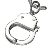Edgy Handcuffs Stainless Steel Pendant with Working Hinge