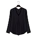 HIMONE Women's Blouses V Neck Long Sleeve Loose Blouse Shirts Tops