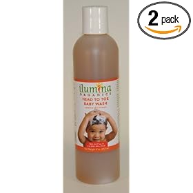 Ilumina Organics Head To Toe Baby Wash, Sensitive Skin Formula, 8.0-Ounce Bottle (Pack of 2)