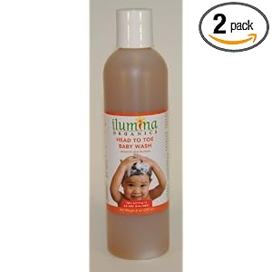 Ilumina Organics Head To Toe Baby Wash, Unscented, 8.0-Ounce Bottle (Pack of 2) by Ilumina Organics