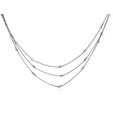 Eve's Addiction Sterling Silver Layered CZs by the Yard Necklace