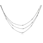 Sterling Silver Layered CZs by the Yard Necklace