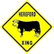 HEREFORD CROSSING farm cow beef NEW sign