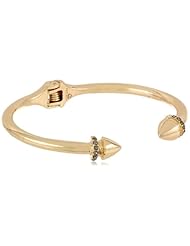 Kensie "Luster Factor Metal" Gold-Plated Hinge Bangle Bracelet, 2.4"