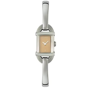 Gucci Women's Silver-Tone Bangle Watch #YA068540
