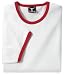 Hanes Beefy - Ringer T-Shirt White/ Red-M