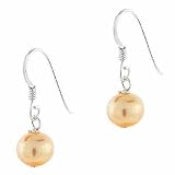 Genuine Freshwater Cultured Peach Pearl Earrings